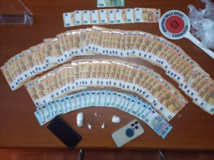 San Salvatore: 24enne arrestato con cocaina e 5mila euro in contanti